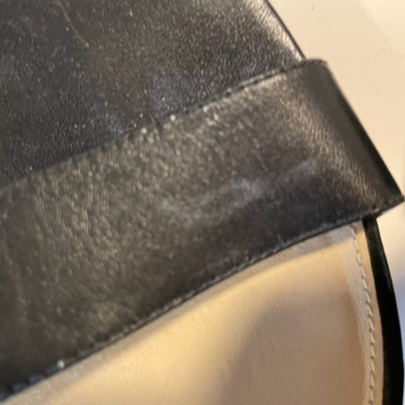 Black Coach Leather Block Heel Sandals - Picture 5 of 5